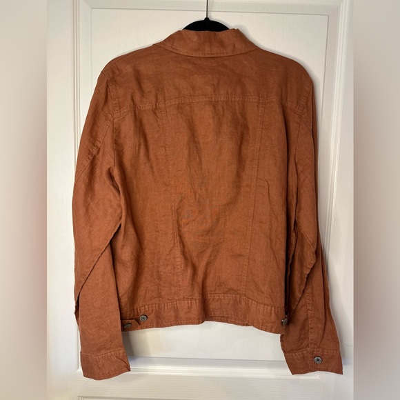 Jones New York Women's Rust Linen Jacket XL NWT - Picture 8 of 8